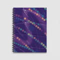 Spiral Notebook A4 - Abstract bokeh circles in purple, teal, and peachy-rose tones creating a dreamy, flowing pattern