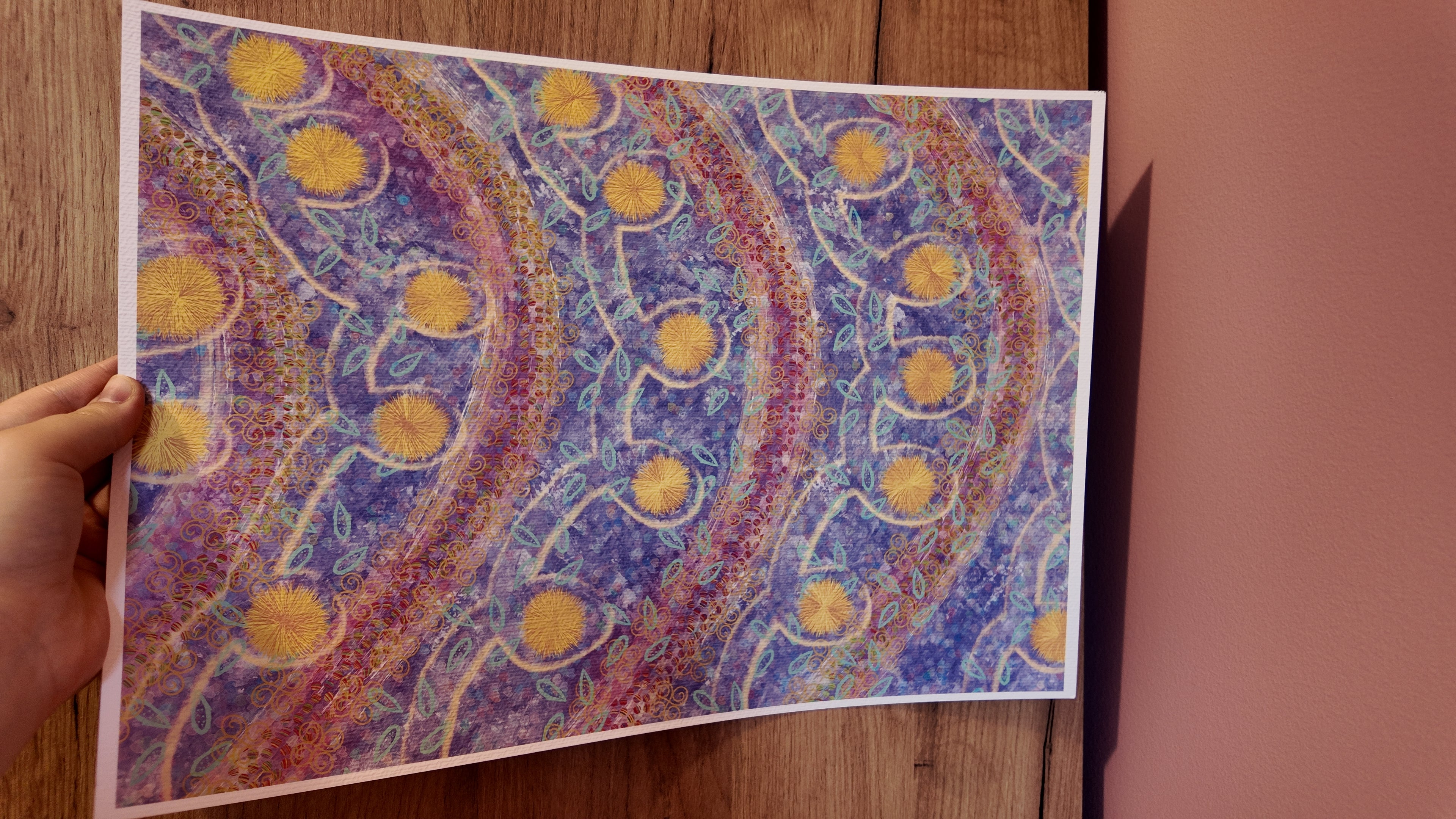 Abstract Art Print - Purple A3