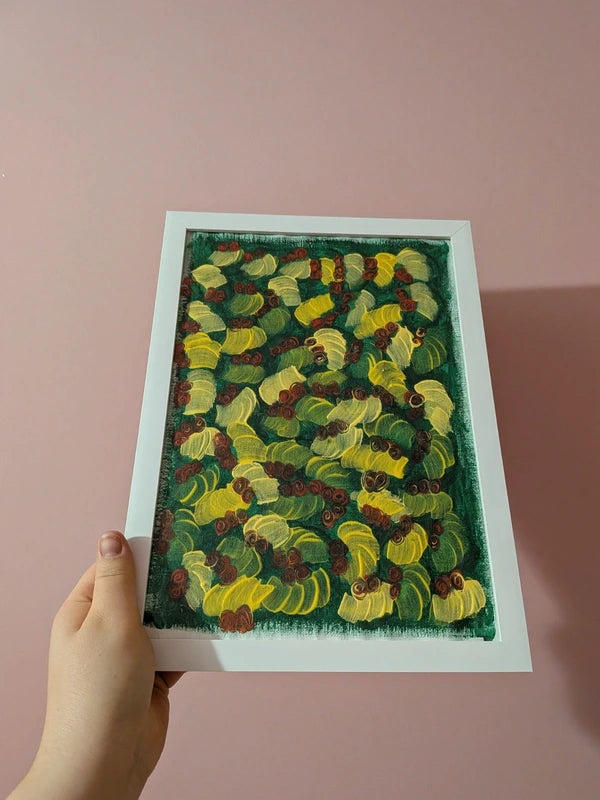 Acrylic painting - 3D traces