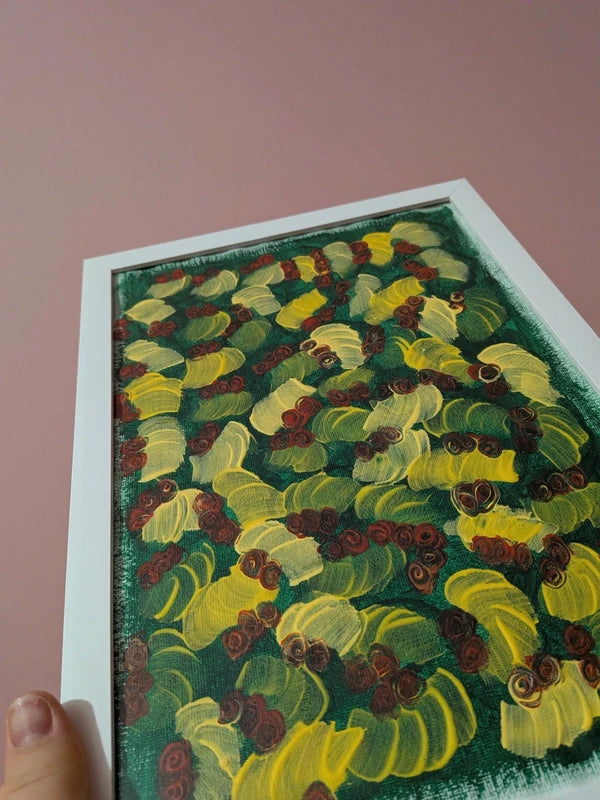 Acrylic painting - 3D traces