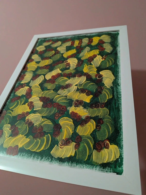 Acrylic painting - 3D traces