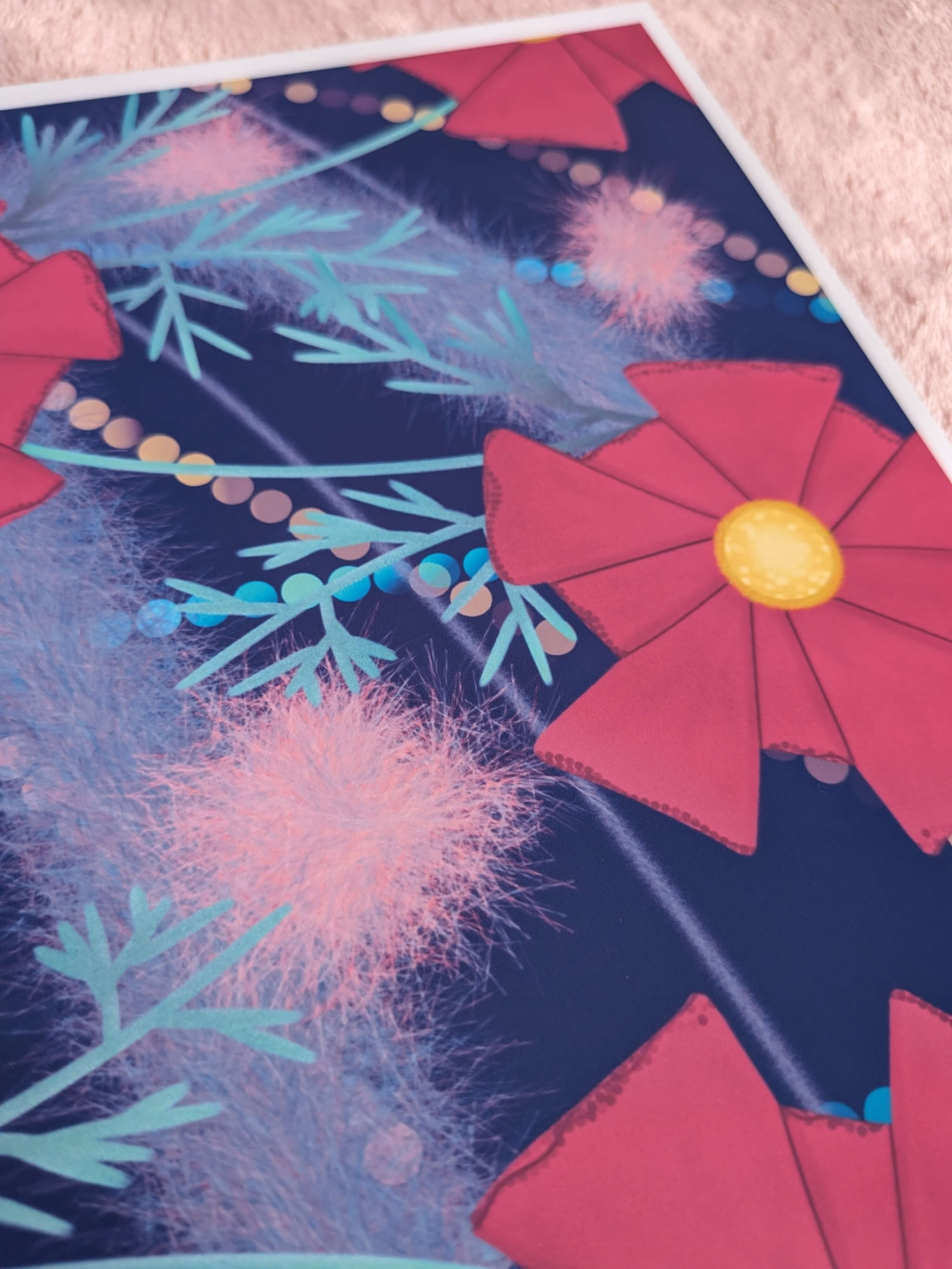 Abstract Art - Whimsical Garden, A4 Botanical Wall Art, Home Decor, Modern Art Decor, Unframed Art Print