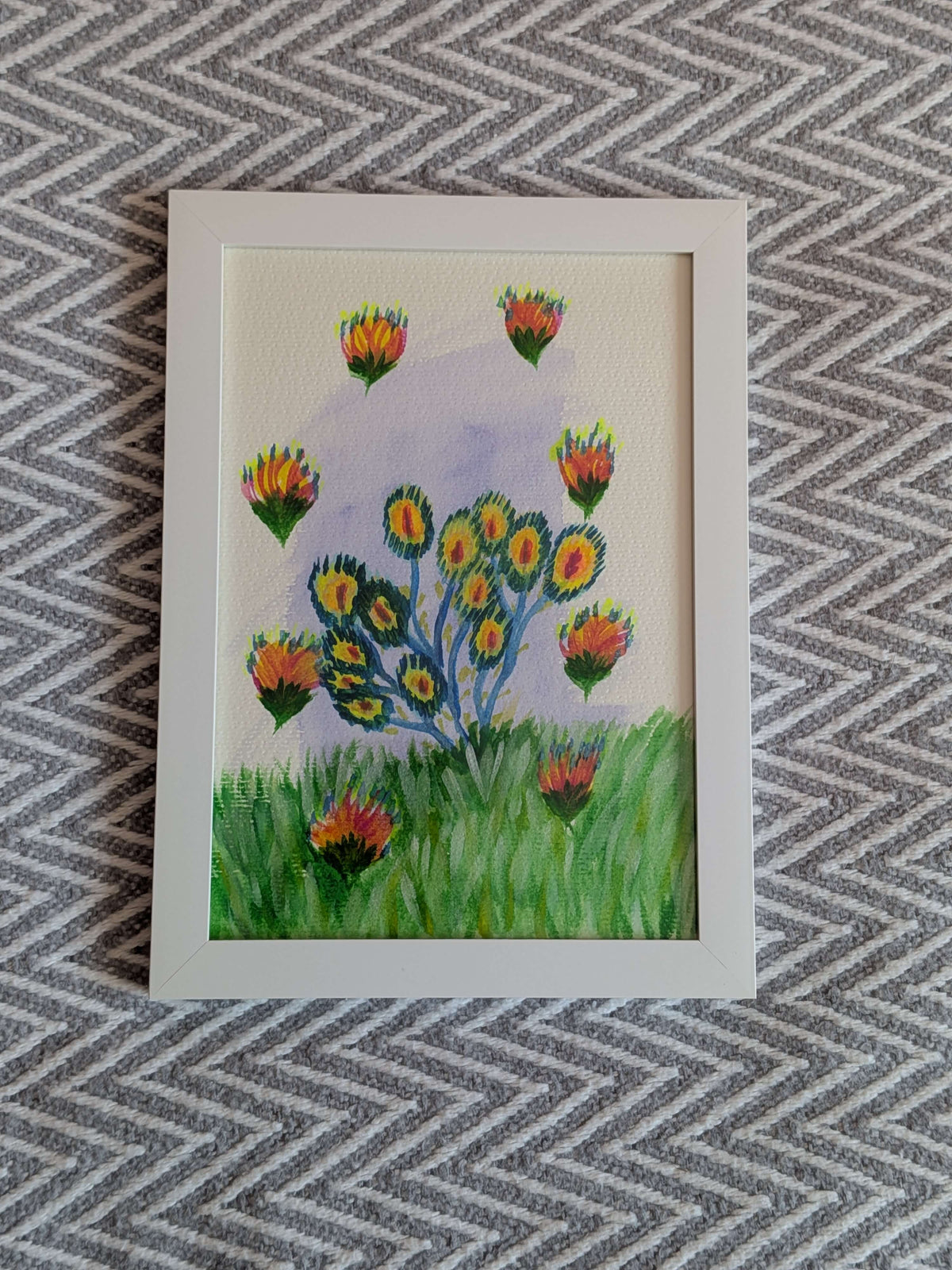 Watercolour painting - Overcome the fear, Wall Art, Home Decor