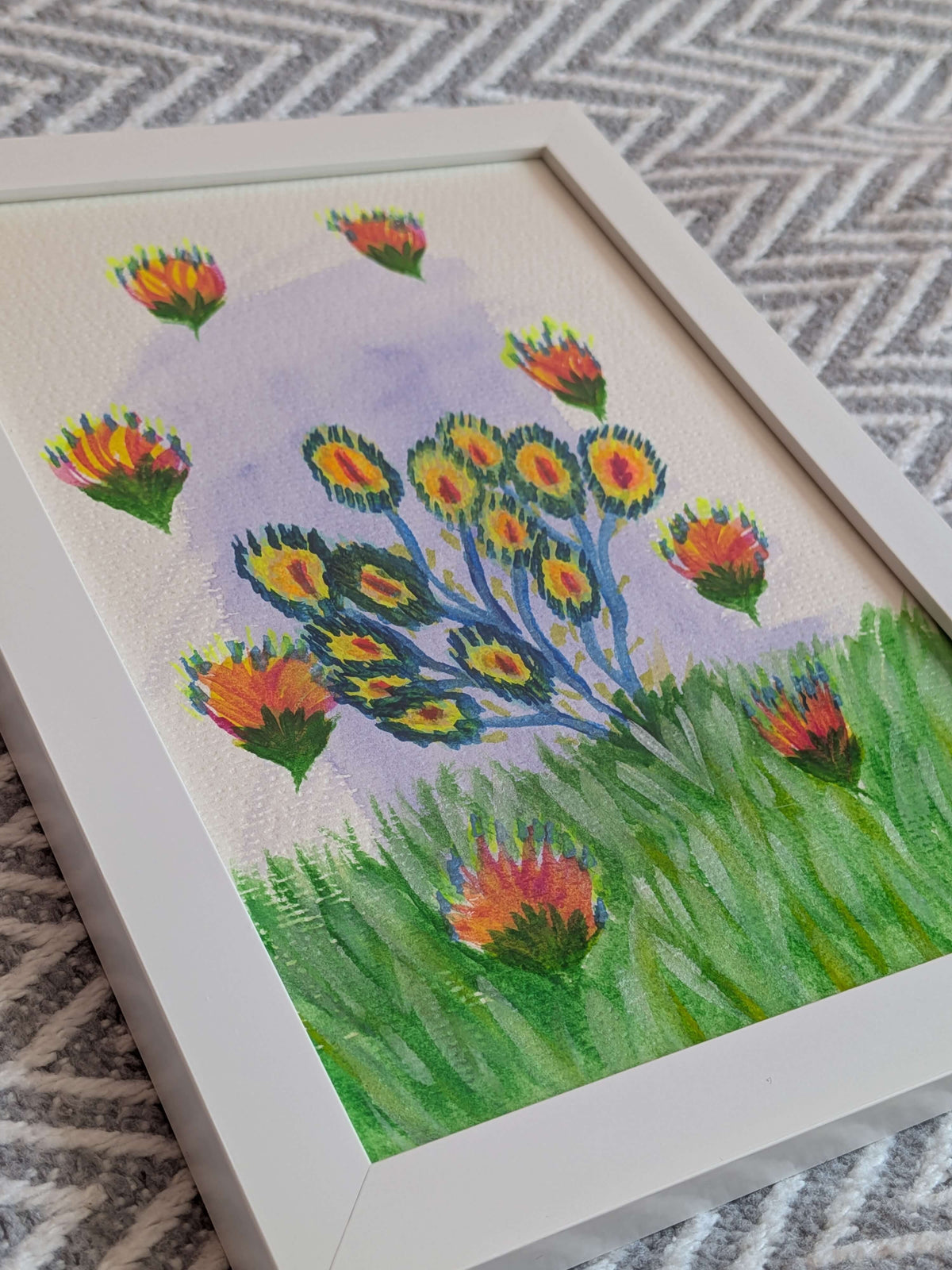 Watercolour painting - Overcome the fear, Wall Art, Home Decor