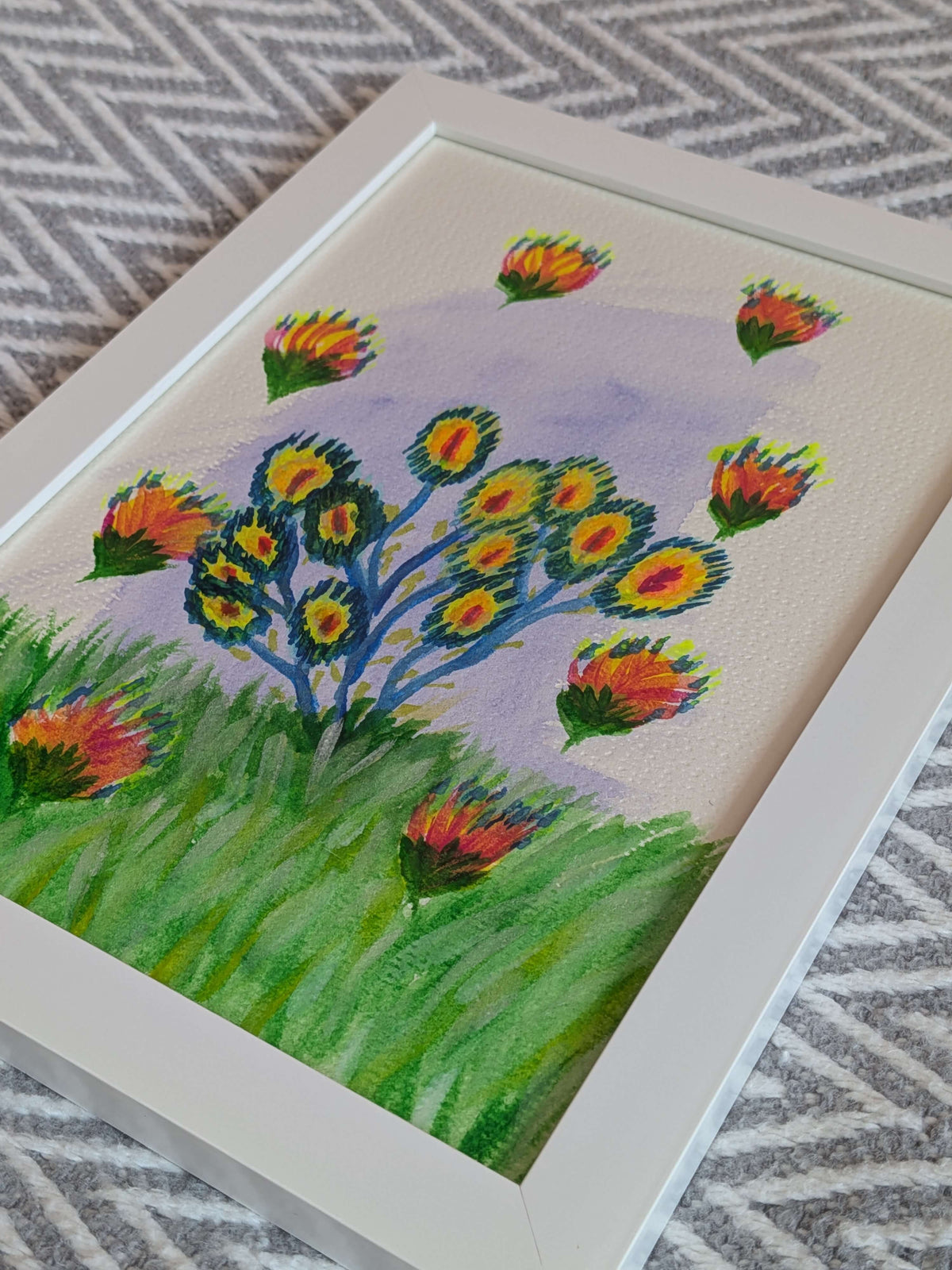 Watercolour painting - Overcome the fear, Wall Art, Home Decor