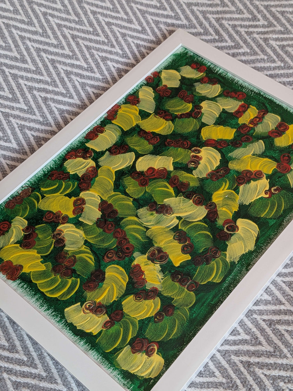Acrylic painting - 3D traces,Wall Art, Home Decor