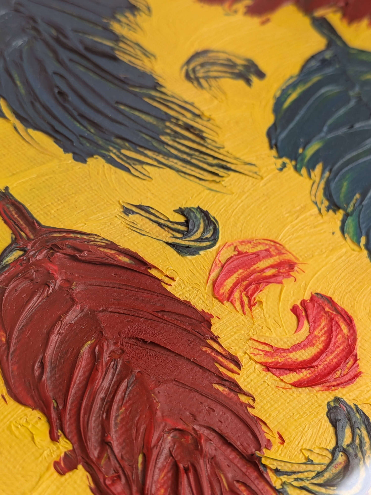 Oil painting - Feathers, Wall Art, Home Decor