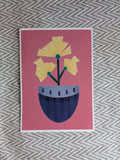 Vase with flowers Illustration, A4 Art Print, Home Decor, Modern Art Decor, Unframed Wall Art
