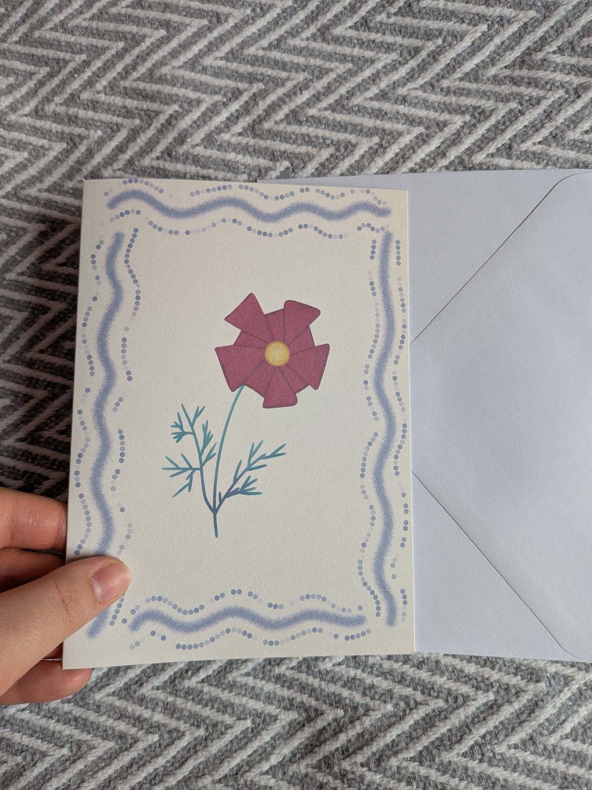 Just Because Greeting Card, Botanical Floral, Stationery