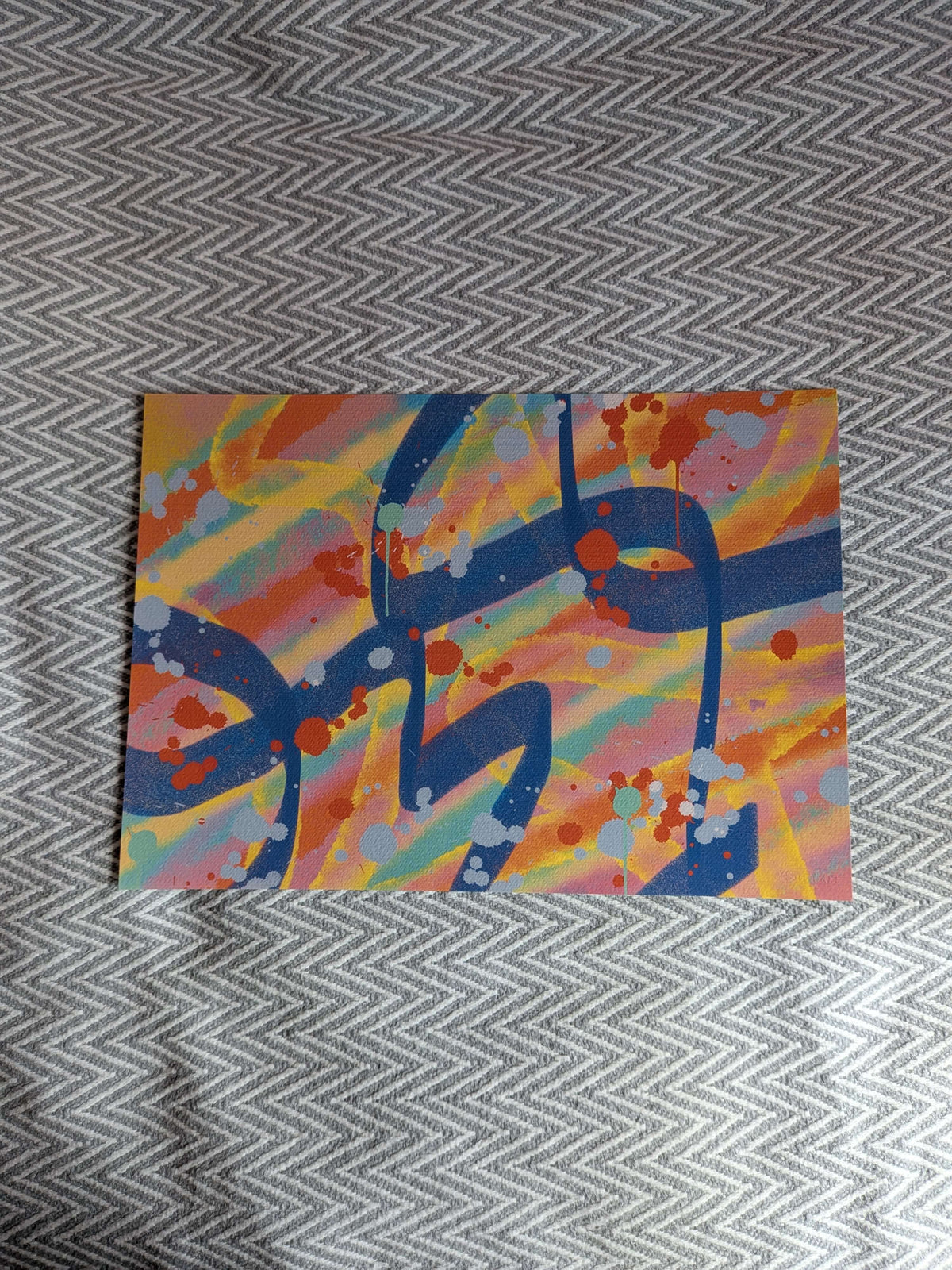 Abstract Art Print - Colourful A3 Wall Art, Home Decor, Modern Art, Philosophical Positive Decor, Unframed Art Print