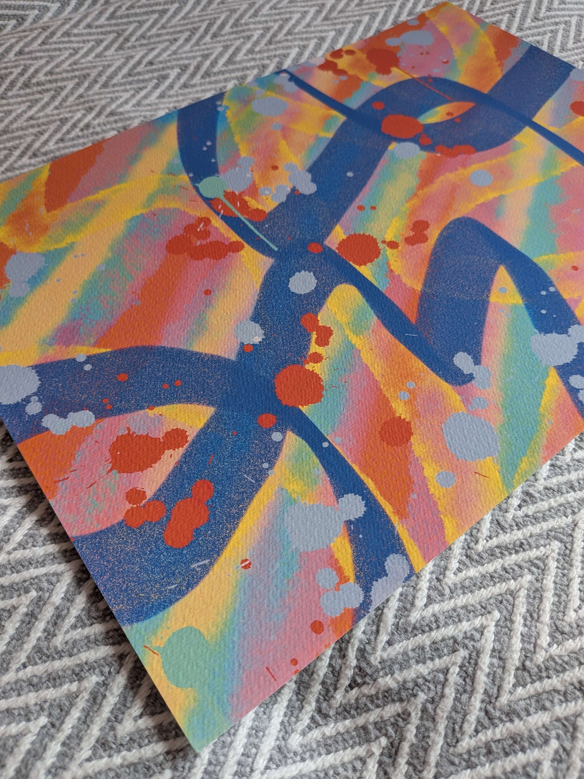 Abstract Art Print - Colourful A3 Wall Art, Home Decor, Modern Art, Philosophical Positive Decor, Unframed Art Print