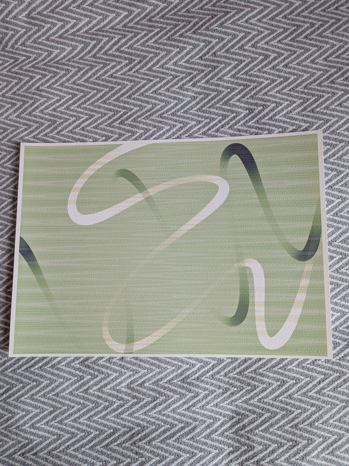 Abstract Art Print - Green A3 Art Print, Home Decor, Modern Art, Philosophical Positive Decor, Unframed Wall Art