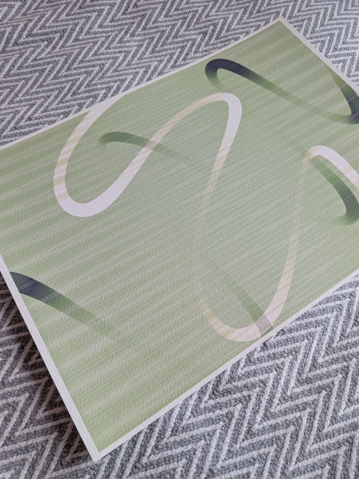 Abstract Art Print - Green A3 Art Print, Home Decor, Modern Art, Philosophical Positive Decor, Unframed Wall Art