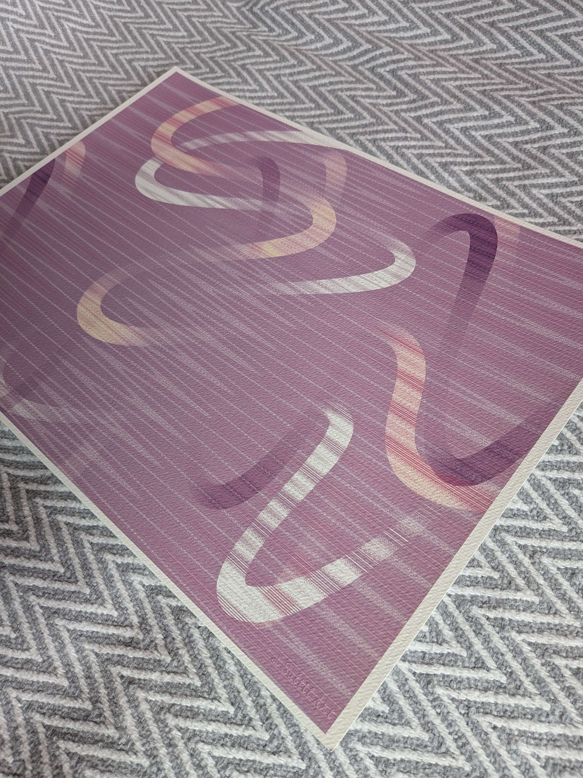 Abstract Art Print - Purple A3 Art Print, Home Decor, Modern Art, Philosophical Positive Decor, Unframed Wall Art