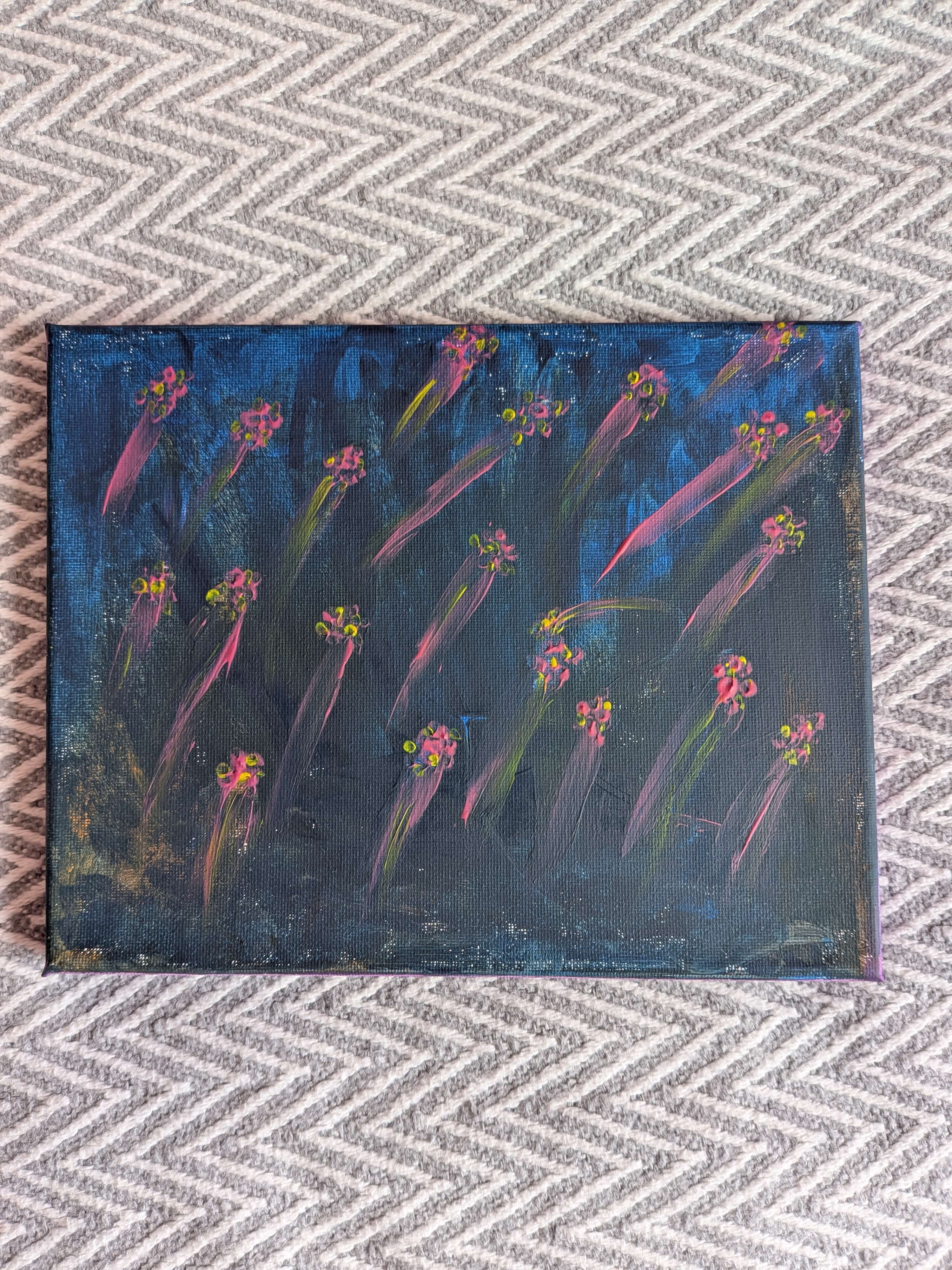 Abstract Wall Art, Acrylic painting - Sparkle of the night