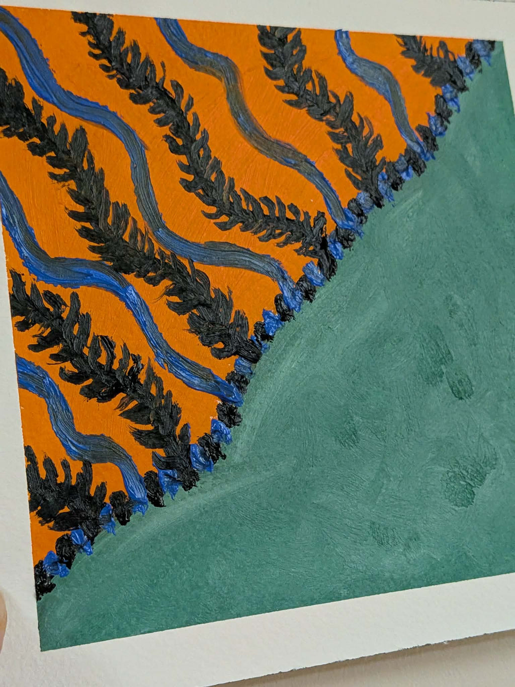 Square abstract art, Orange Collection