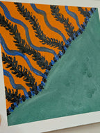 Square abstract art, Orange Collection