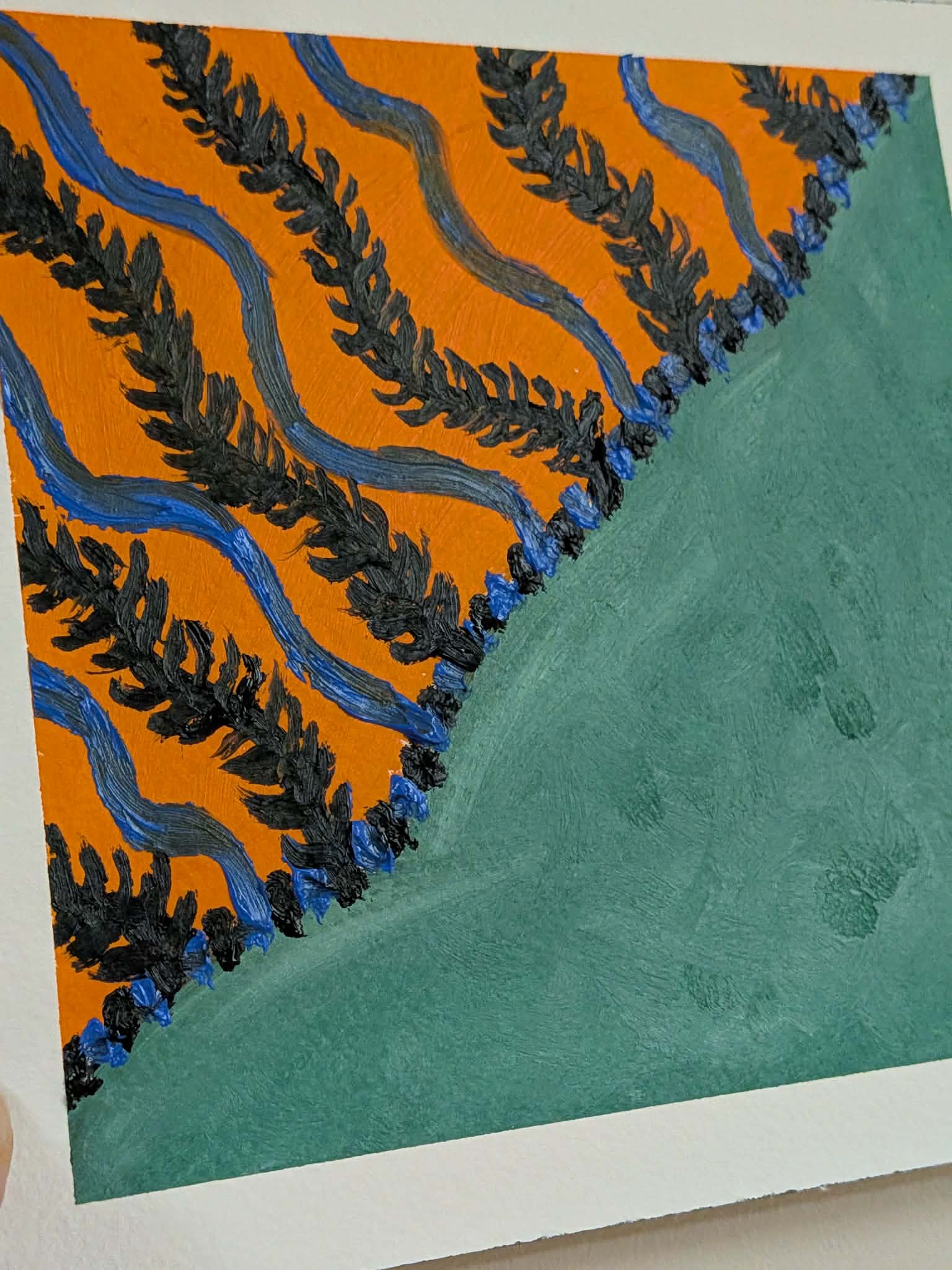 Square abstract art, Orange Collection