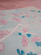 The flowers over the fence A4, White Green