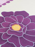 Square flower print art