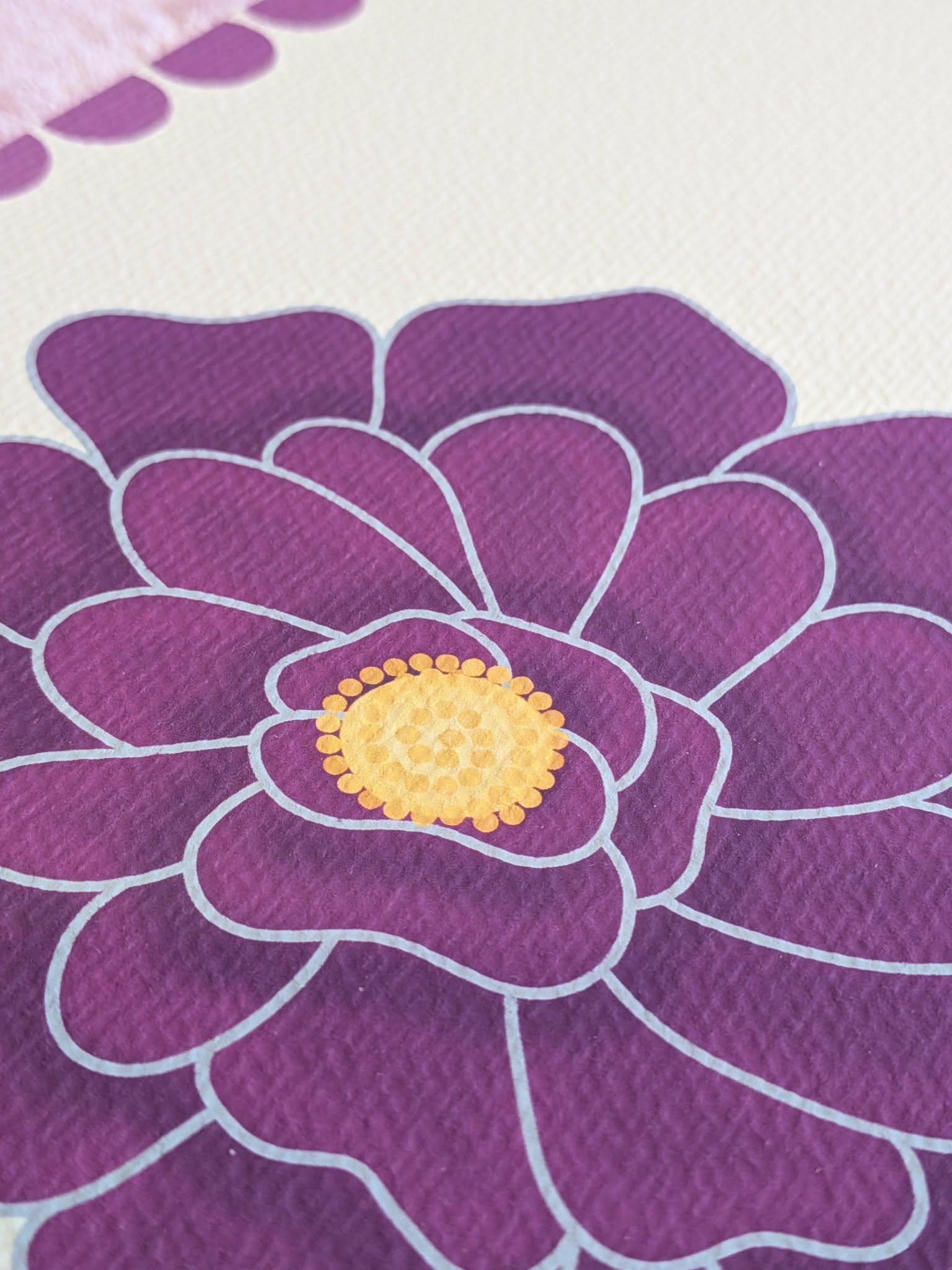Square flower print art