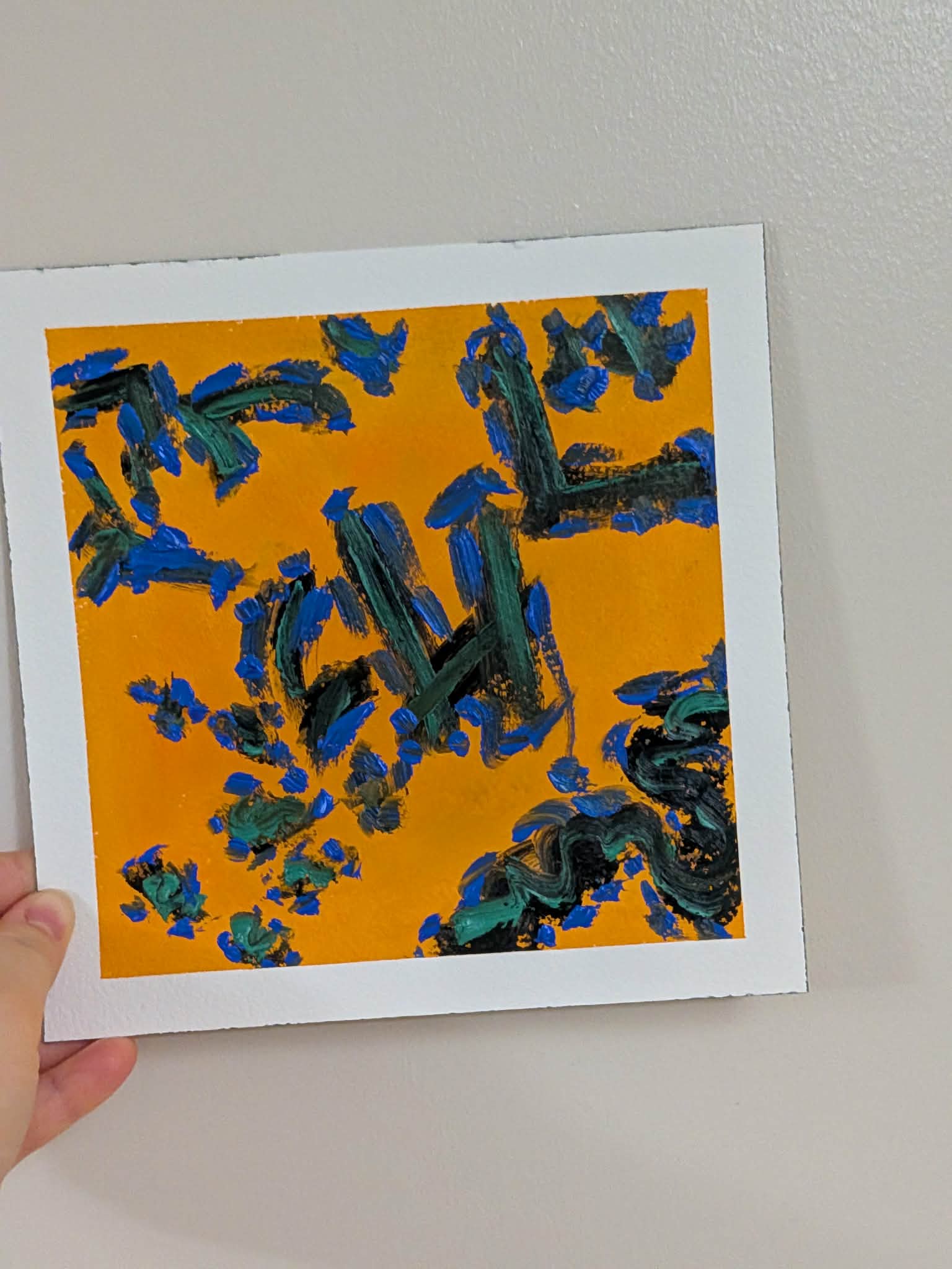 Square abstract art, Orange Collection