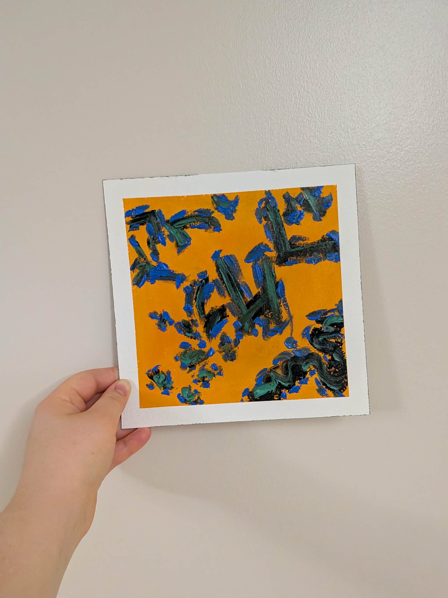 Square abstract art, Orange Collection