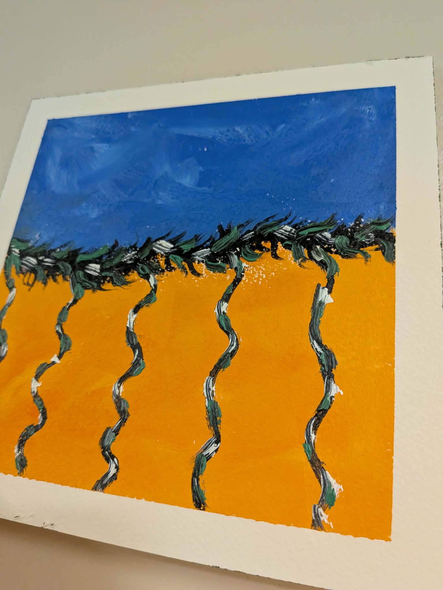 Square abstract art, Orange Collection