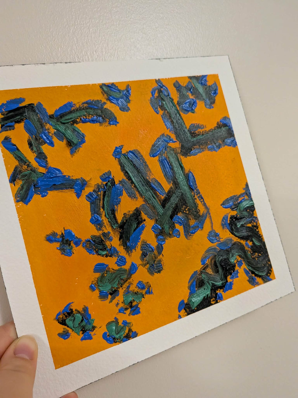 Square abstract art, Orange Collection