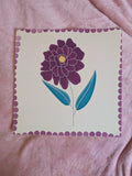 Square flower print art