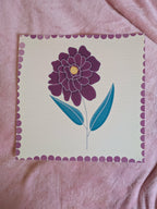Square flower print art