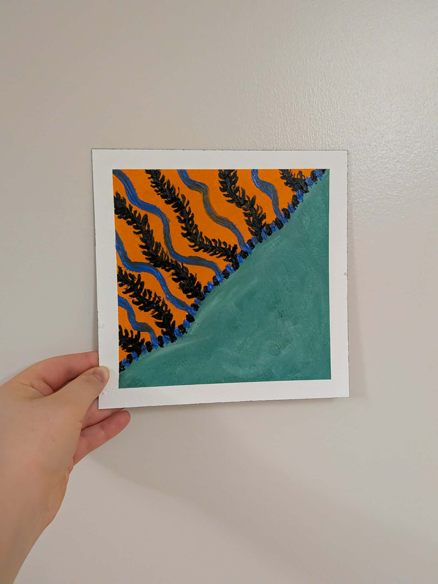 Square abstract art, Orange Collection