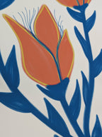 Blue Orange Flower