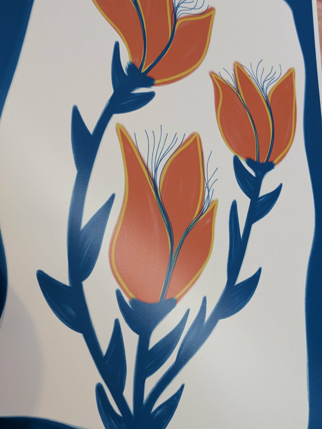 Blue Orange Flower
