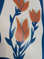 Blue Orange Flower