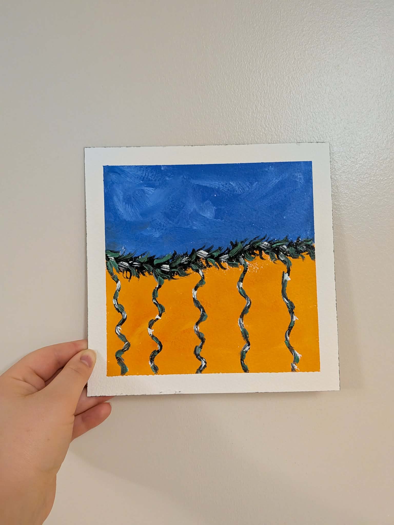 Square abstract art, Orange Collection