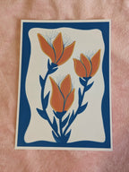 Blue Orange Flower