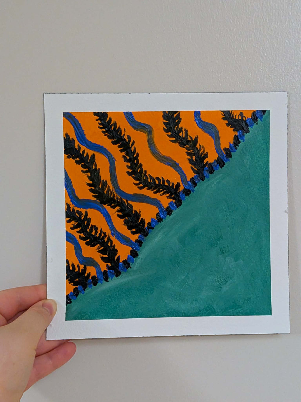 Square abstract art, Orange Collection