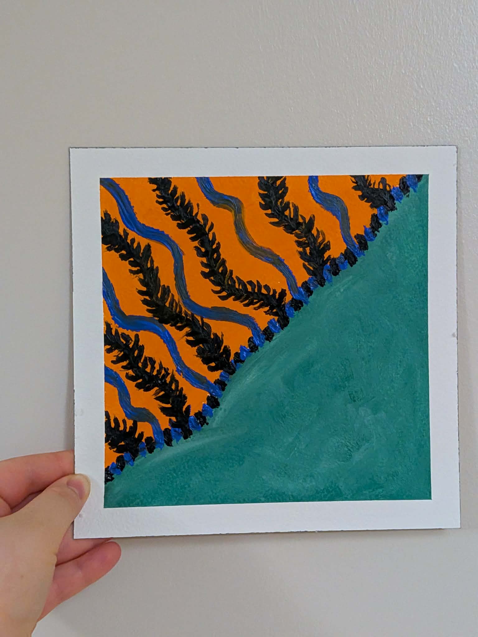 Square abstract art, Orange Collection