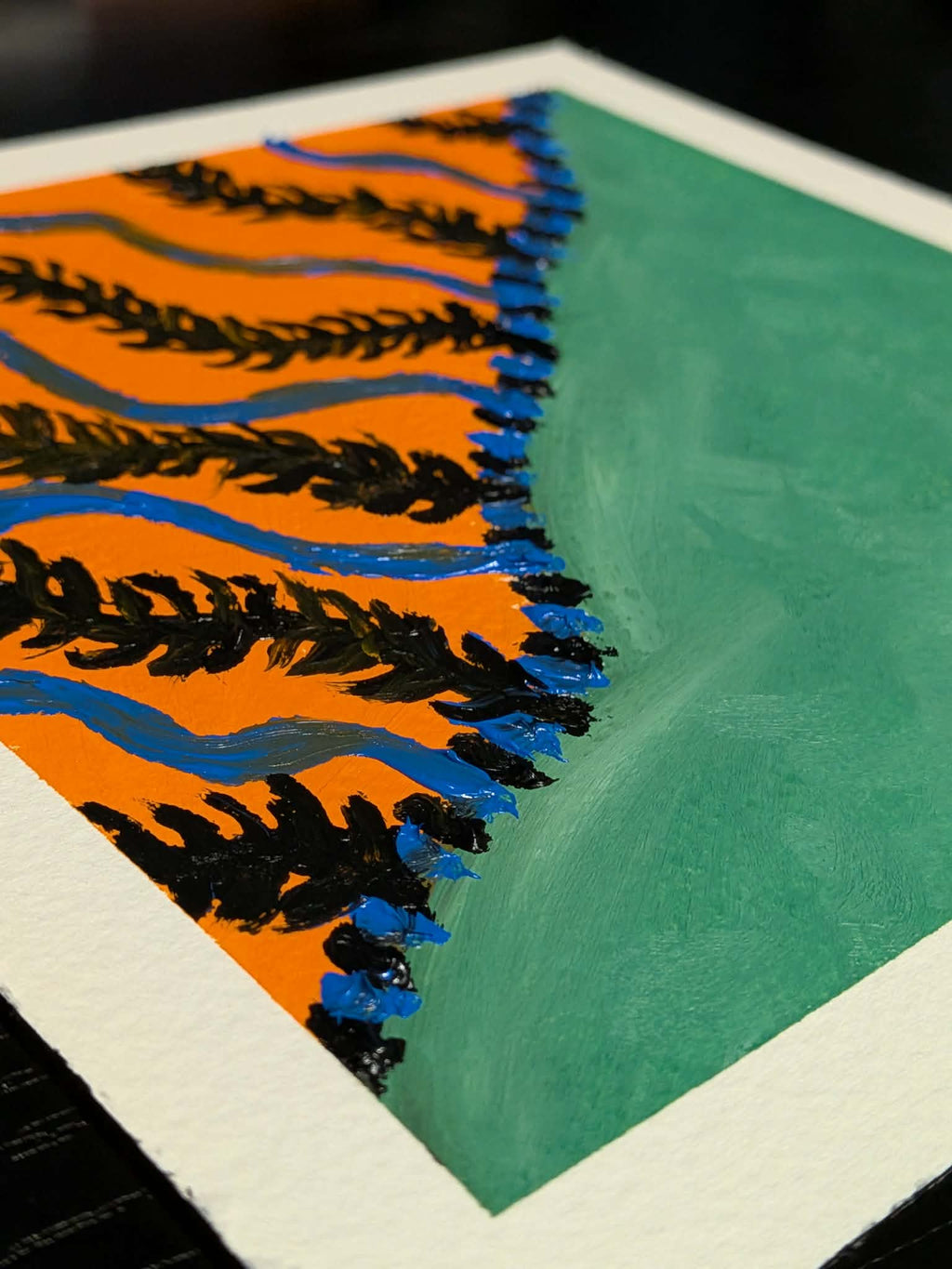 Square abstract art, Orange Collection