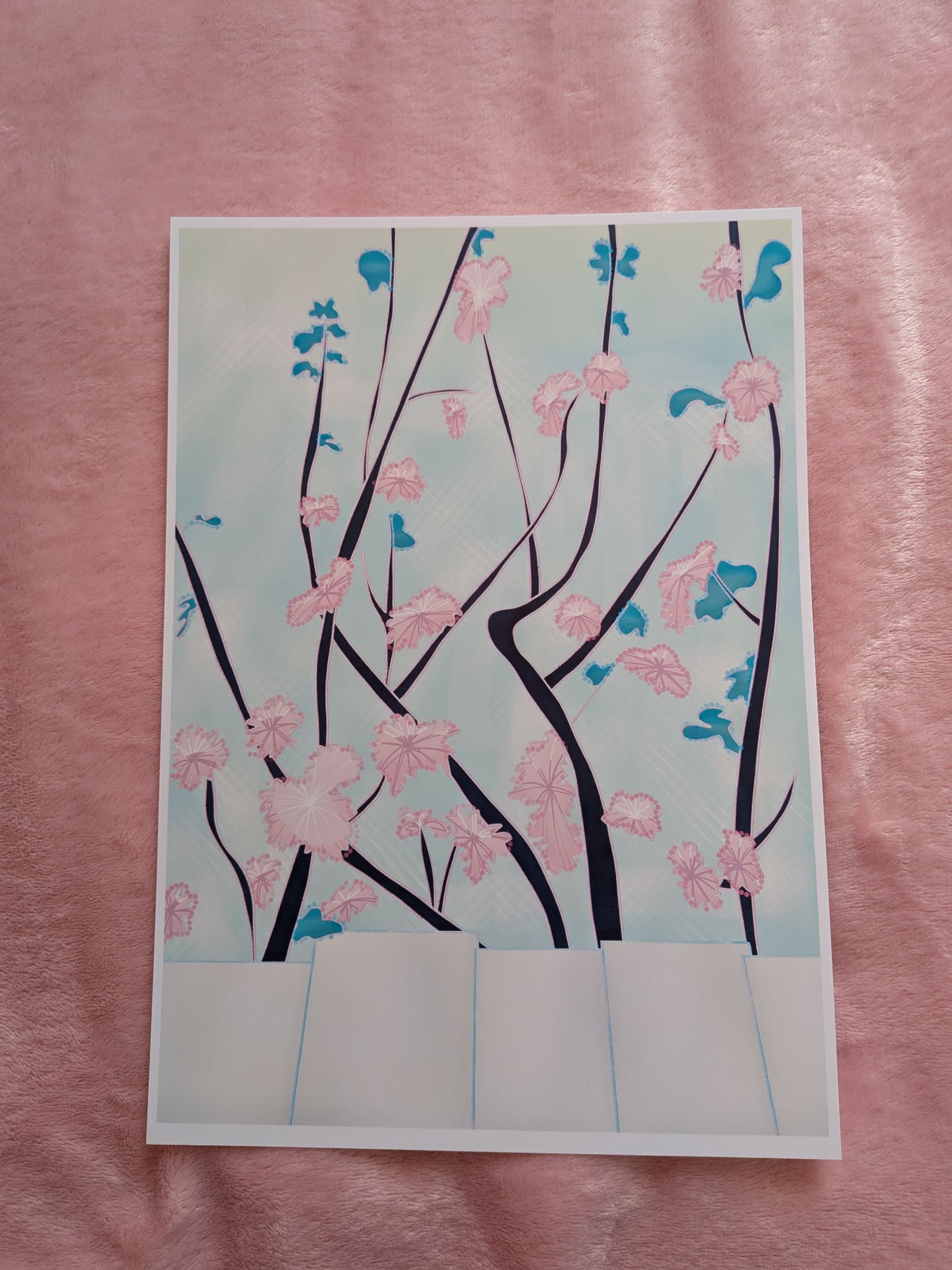 The flowers over the fence A4, Natural