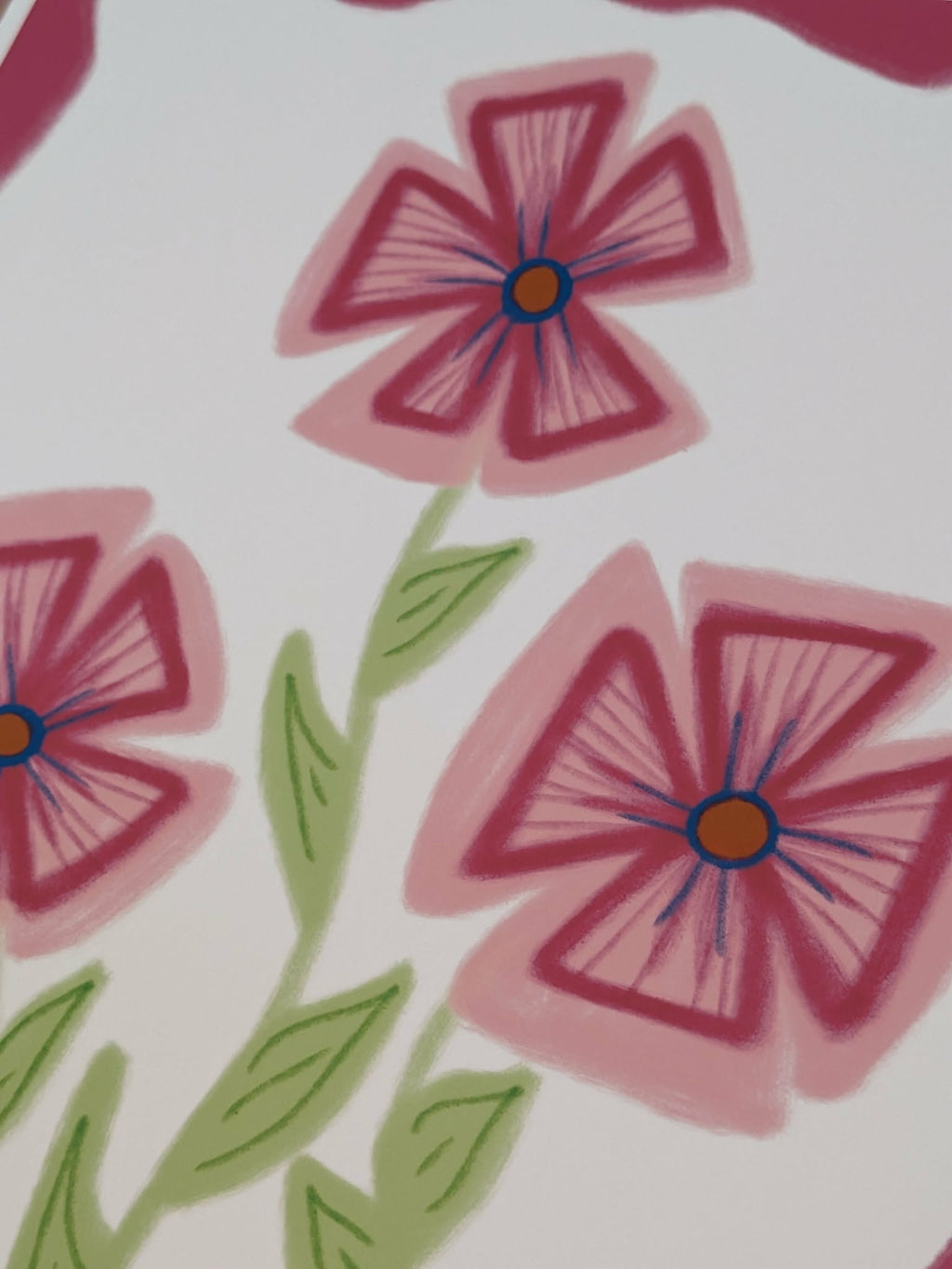 Pink Flower Print