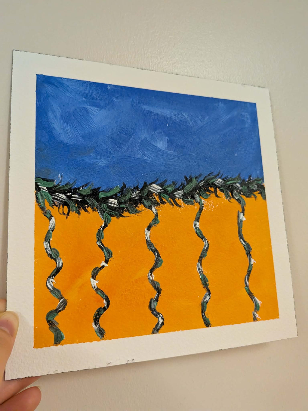 Square abstract art, Orange Collection