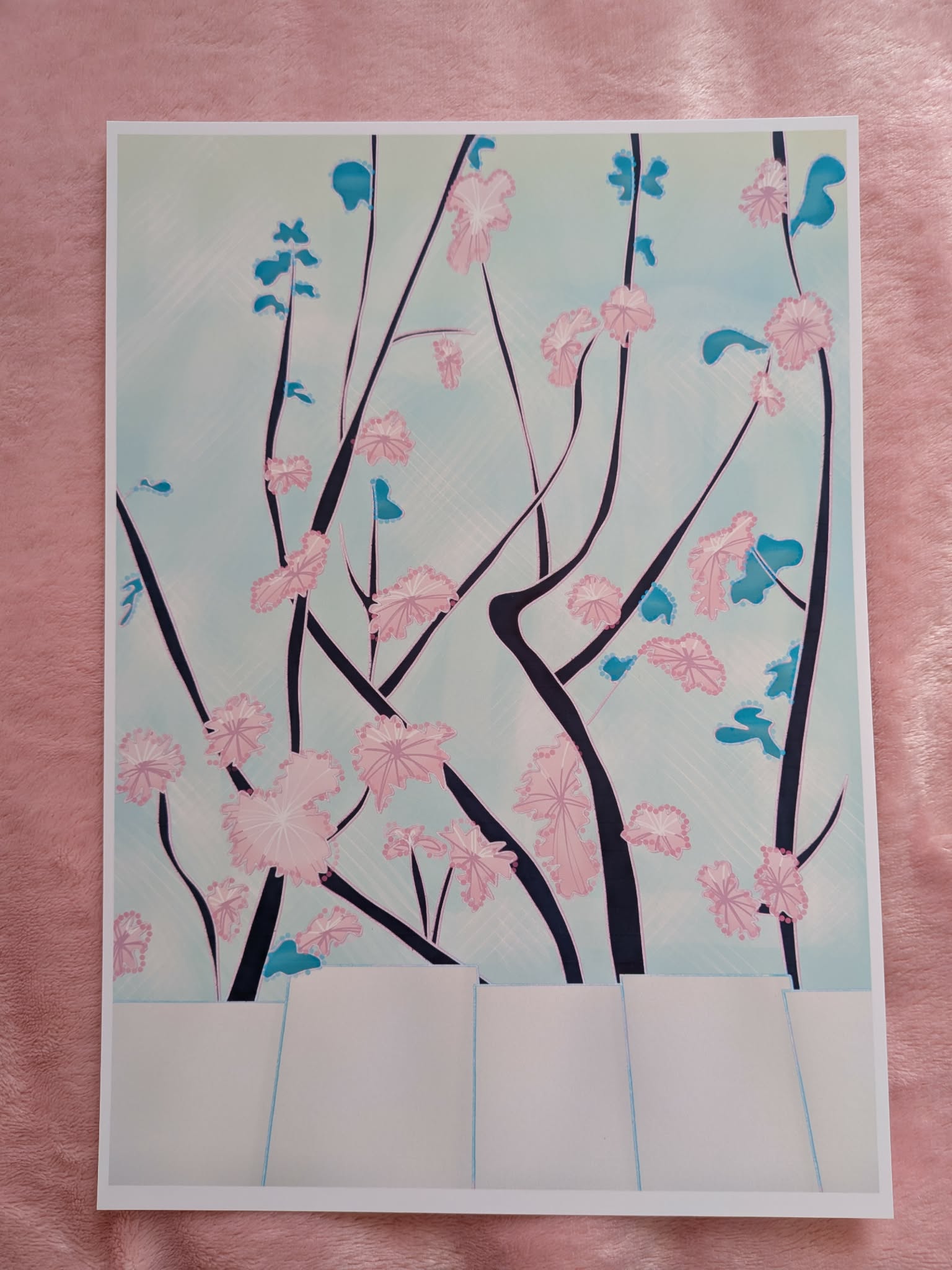 The flowers over the fence A4, Natural
