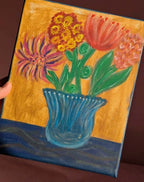 Acrylic painting - Flowers in a vase
