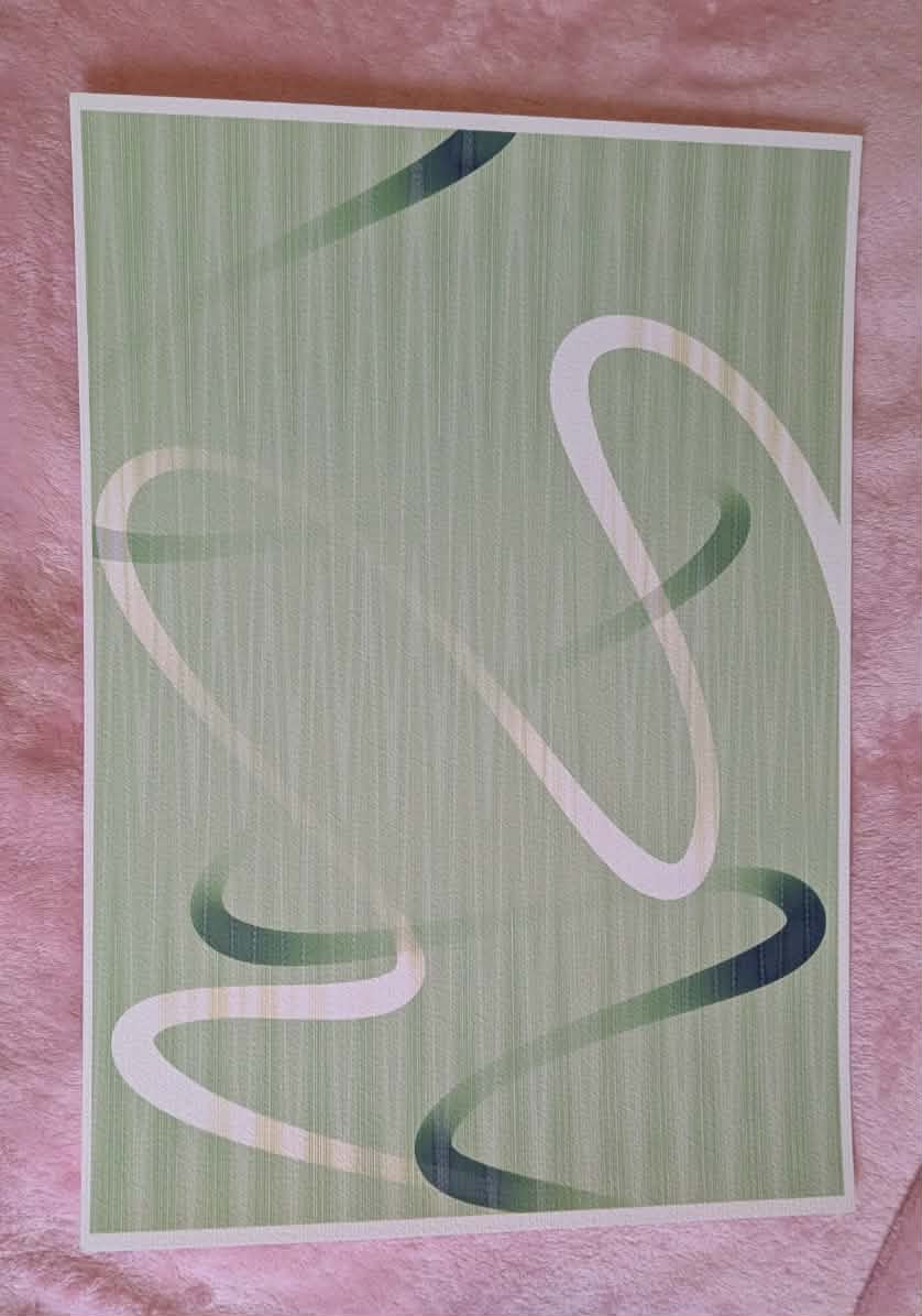 Abstract Art Print - Green A3 Art Print, Home Decor, Modern Art, Philosophical Positive Decor, Unframed Wall Art