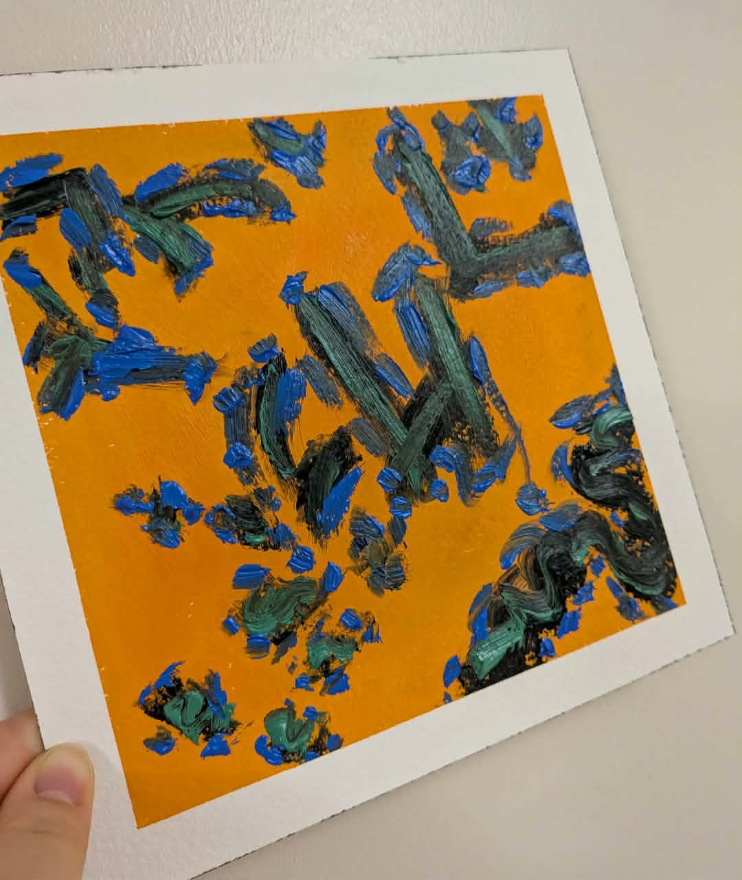 Square abstract art, Wall Art, Home Decor, Orange Collection